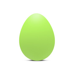 Green Easter Egg on a transparent background. A Green Easter egg as a holiday element. PNG. Mock up Egg for your Easter creativity design of postcards, banners and social media posts.
