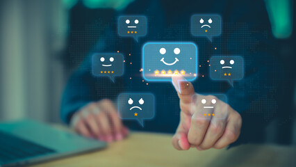 Customer services rating feedback satisfaction survey online business review questionnaire on...