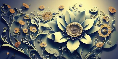 abstract floral background IA