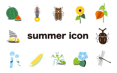 夏のアイコンセット