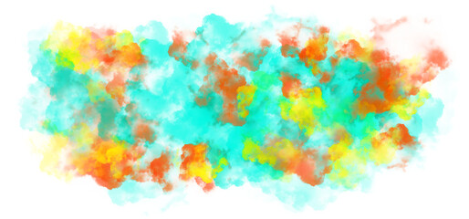 Fototapeta na wymiar Colorful smoke on transparent background