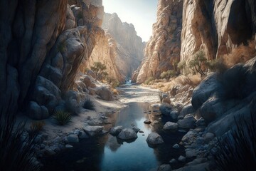 Discovering the Rugged Beauty of the River Canyon Generative AI