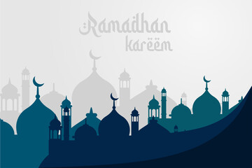 Ramadhan kareem islamic lantern background
