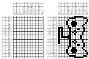 Fototapeta premium Game Controller Icon Nonogram Pixel Art M_2302002