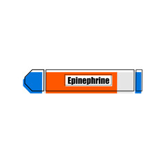 Cartoon of epinephrine auto injection.  © PARABELL