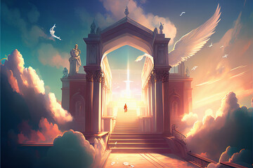 Heavens gate, generated ai image of heaven