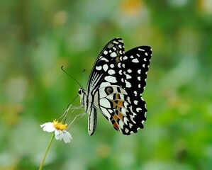 Fototapeta premium butterfly on a flower