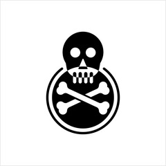 Skull And Crossbones Icon, Skull, Cross Bones