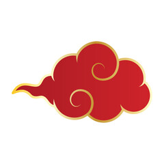 Red chinese cloud