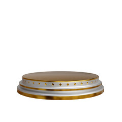 3D Render Podium with Transparent Background