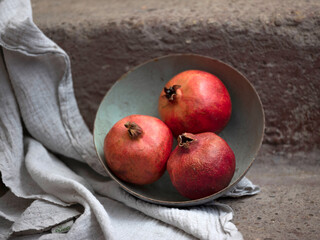Still Life with fresh Pomegranate