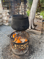Cauldron on the fire