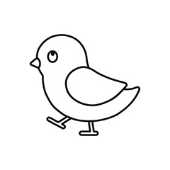 the chick is stepping forward