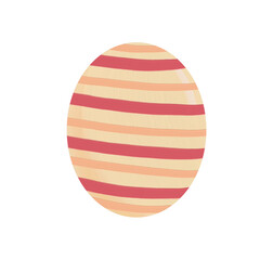easter egg oilpaint with transparency background_pink and coloral pink line
