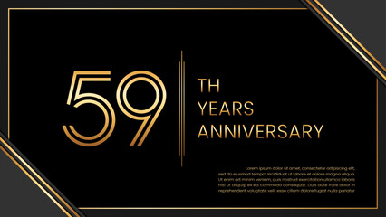 59th year anniversary design template. vector template illustration