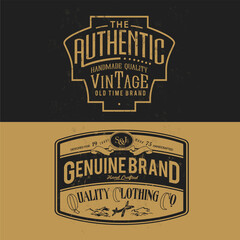 vintage label and badge for print
