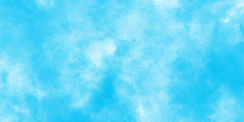 Abstract Watercolor shades blurry and defocused Cloudy Blue Sky Background, blurred and grainy Blue powder explosion on white background, Classic hand painted Blue watercolor background for design.	