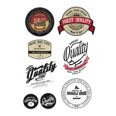 vintage label and badge for print