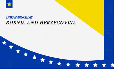 Independence day design of Bosnia and Herzegovina celebration, suitable for background, banner, poster and etc.