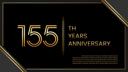 155th year anniversary design template. vector template illustration