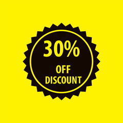 15% off discount stamp icon vector logo design template