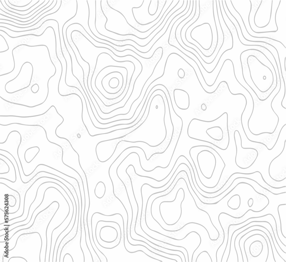 Aufkleber Contour vector illustration. Abstract topographic map background concept with space for your copy. Topography lines art contour , mountain hiking trail , Shape vector design.