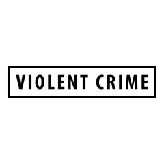 Violent crime stamp icon vector logo design template