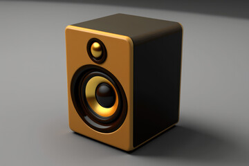 simple 3d audio speaker emoji icon render made by generative ai
