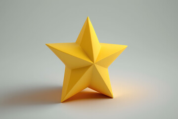 Obraz premium simple 3d isolated star emoji icon render made by generative ai