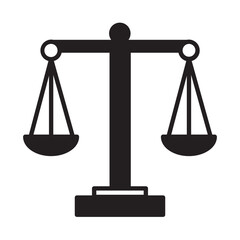 Solid Line JUSTICE design vector icon