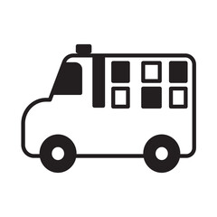 Solid Line PRISONER TRANSPORT design vector icon