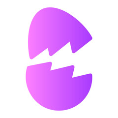 broken eggs gradient icon