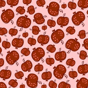 Pomegranate pattern illustration. For background, presentations, business cards, health products package.
