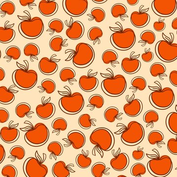 Apple pattern illustration. For background, presentations, business cards, health products package.