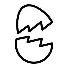 broken eggs line icon