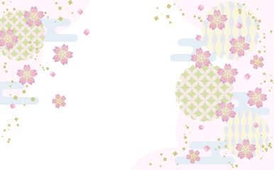 桜和柄背景1
