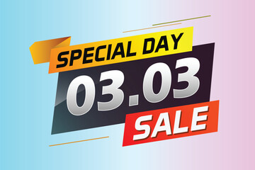 special day 03 03 word concept vector illustration with megaphone and 3d style, landing page, template, ui, web, mobile app, poster, banner, flyer, background, gift card, coupon, label, wallpaper	
