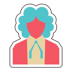 Sticker JUDGE design vector icon