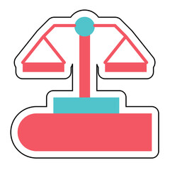 Fototapeta premium Sticker LAW BOOK design vector icon
