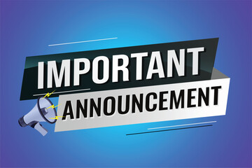 important announcement word concept vector illustration lines modern futuristic 3d style for landing page template ui web mobile app poster banner flyer background gift card coupon label wallpaper	