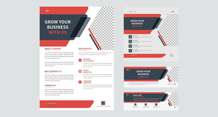 Creative business flyer design template