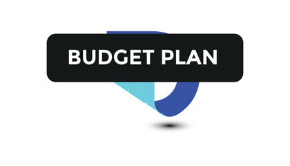  Budget plan button web banner templates. Vector Illustration 
