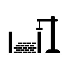 Building, construction, foundational icon.Black vector graphics.