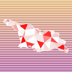 Georgia vector illustration. Georgia design on gradient stripes background. Technology, internet, network, telecommunication concept. Superb vector illustration.