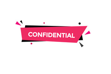 confidential button vectors.sign label speech bubble confidential
