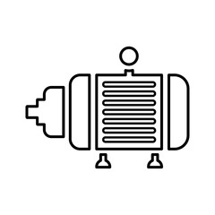 Cabriolet, electric, electromotor line icon. Outline vector.