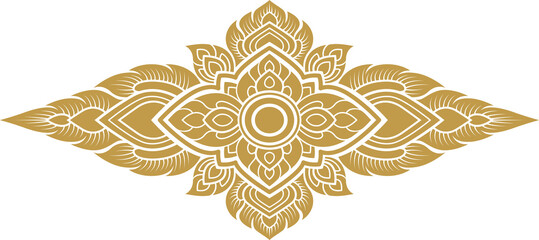 Gold asian art png file for decoration motifs for ceiling pattern, flyers, poster, web, banner, and card