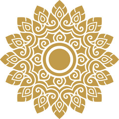 asian luxury element, star line art, floral decoration motifs for ceiling pattern, flyers, poster, web, banner, and card png file for decoration