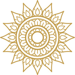 asian luxury element, star line art, floral decoration motifs for ceiling pattern, flyers, poster, web, banner, and card png file for decoration