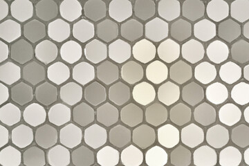Fototapeta premium abstract gray background with hexagons wet glass texture generative AI